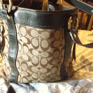 Coach purse. Gently used. genuine Leather and gold accents.